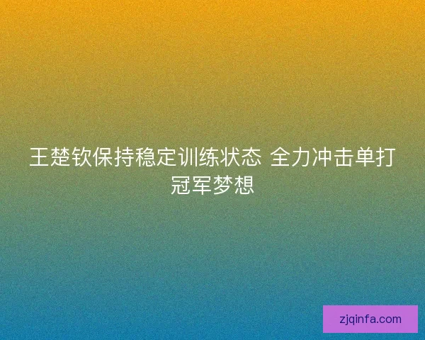 王楚钦保持稳定训练状态 全力冲击单打冠军梦想 王楚钦保持稳定训练状态 全力冲击单打冠军梦想